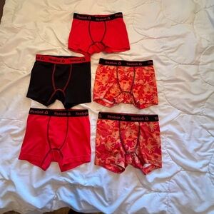 Reebok Red and Black Kids' Underwear. Size 4T - 5T. New without tags. 5 pair